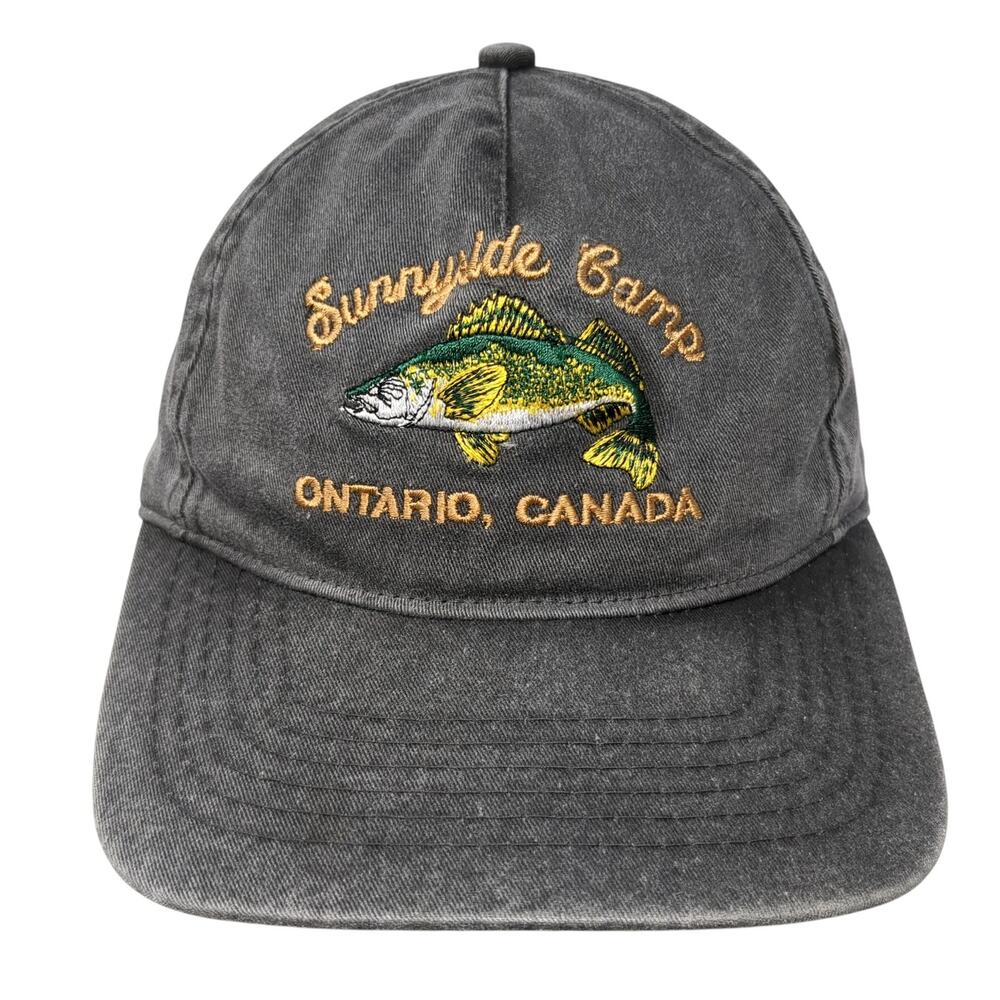 Sunnyside Camp Ontario, Canada Snapback 5 Panel Cap Gray OS AJM International